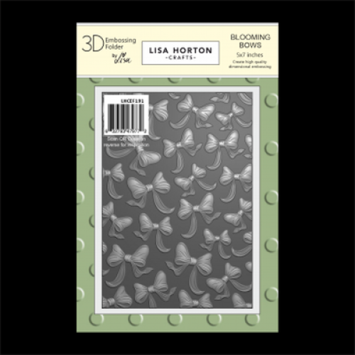 blooming bows - Embossing Folder by lisa horton crafts LHCEF191